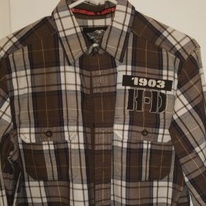 H-D Long Sleeve Button down Mens S